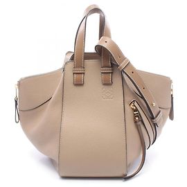 Loewe Hammock Small Leather Handbag Beige