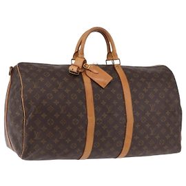Louis Vuitton Keepall Bandoulière Monogram 55 Marrone