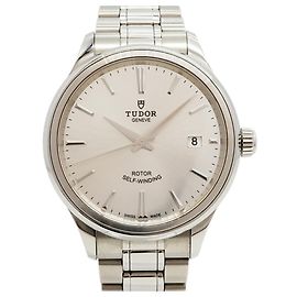 Autre Marque Orologio Tudor Style Date 12500 Quadrante Argento Uomo Altro