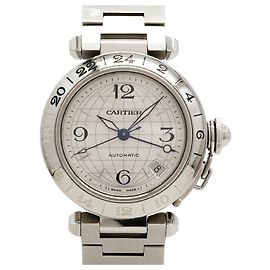 Orologio Cartier Pasha C Meridian GMT W31078M7 Quadrante Argento Altro
