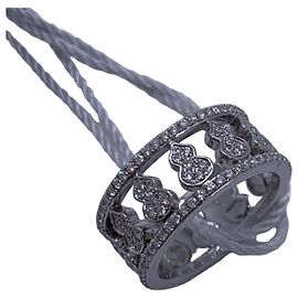 Autre Marque Anel Qeelin Kirin Wulu Eternity em Ouro Branco e Diamantes Prata