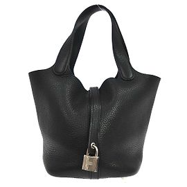 Hermès Hermes Picotin Lock Clemence PM Noir