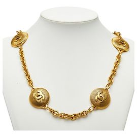 Collana lunga con catena con il logo Coco di Chanel D'oro