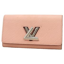 Carteira longa Twist em couro Epi Louis Vuitton Rosa