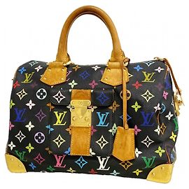 Louis Vuitton Monogram Multicolor Speedy 30 Handtasche Schwarz
