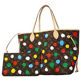 Borsa Tote Louis Vuitton Monogram Neverfull MM Marrone Multicolore