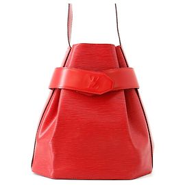 Bolso de Hombro Louis Vuitton Epi Sac Depaule PM Roja