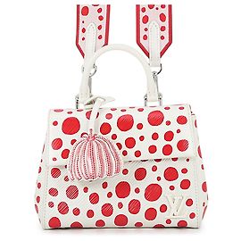 Bolsa de ombro em couro Epi Louis Vuitton Branco Vermelho