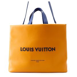Sac cabas en cuir safran Louis Vuitton Doré