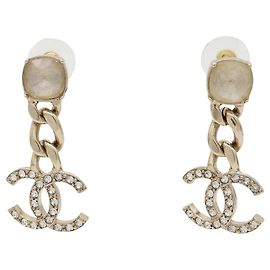 Chanel Coco Mark Chain Swing Ohrringe Golden