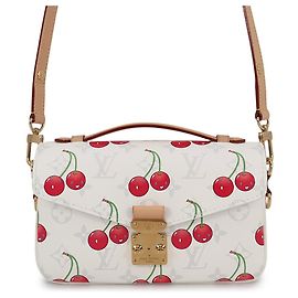 Borsa a tracolla Louis Vuitton Monogram Cherry Bianco Monogramma