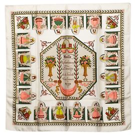 Hermès Hermes Carre 90 Fluid Rufrachissante Scarf Multicolor Beige