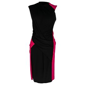 Robe midi drapée à blocs de couleurs Alexander Wang en viscose multicolore Multicolore