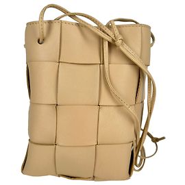 Bottega Veneta Small Cassette Eimer Tasche aus beige Leder Andere Python drucken