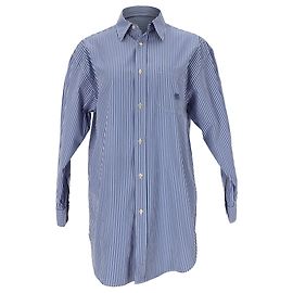 Chemise Etro à rayures avec logo brodé en coton bleu clair Bleu Bleu clair