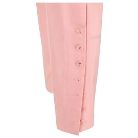 Calças de perna reta Altuzarra em lã virgem rosa Marrom Rosa