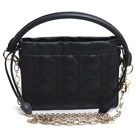 Borsa a tracolla Dior Lady Dior Millie in agnello Nero