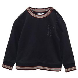 Burberry Stricksweatshirt Black Baby TB Monogram Schwarz