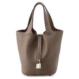 Hermès Bolsa Hermes Picotin Lock PM Taupe