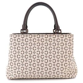 Céline Celine C Macadam Handbag Brown Beige