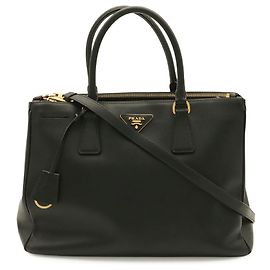 Prada Saffiano Lux Leather Handbag/Shoulder Bag Black