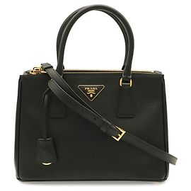 Borsa a tracolla Prada Galleria Triangle Nero