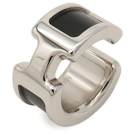 Hermès Olympe PM Ear Cuff HERMES Schwarz Silber