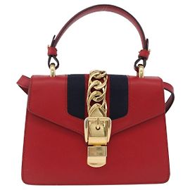 Cinto Gucci Sylvie de couro Vermelho