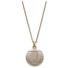 Collar de cadena con placa redonda Chanel Coco Mark Otro