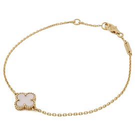 Pulsera Sweet Alhambra de Van Cleef & Arpels Blanco Dorado