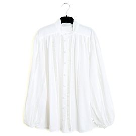 Zimmermann White Cotton Openwork Embroidered Blouse White