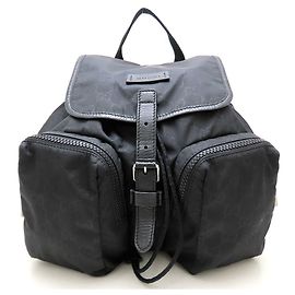 Gucci 510343 Black Nylon and Leather Backpack Black
