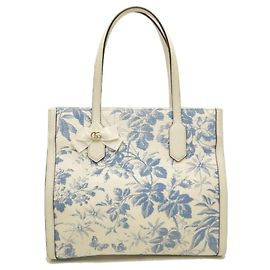 Borsa Tote Gucci Herbarium GG Ribbon Blu Crudo