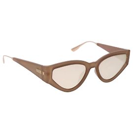 Christian Dior Cat Style Dior 1 Sunglasses Plastic Pink Gold Auth SW2605V Pink Golden