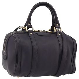 Borsa Boston GUCCI GG Canvas Guccissima Pelle Viola Oro 269876 Auth 190349A D'oro Porpora