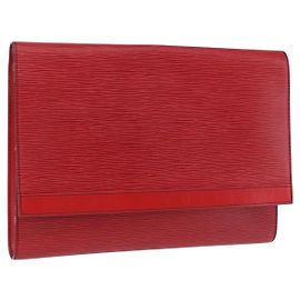 LOUIS VUITTON Epi Pochette Amberop Clutch Rot M52587 LV Auth 192037 Rot