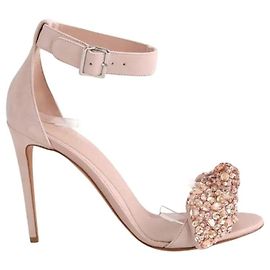 Escarpins Alexander McQueen en daim beige taille 40 Beige