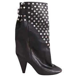 Bottes Isabel Marant en cuir noir taille 40 Noir
