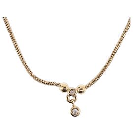 Collar de cadena de serpiente Christian Dior Metal Tono Dorado Auth SW2518 Otro
