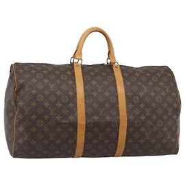 LOUIS VUITTON Bolsa Boston Monogram Keepall 55 M41424 LV Auth 190412A Monograma