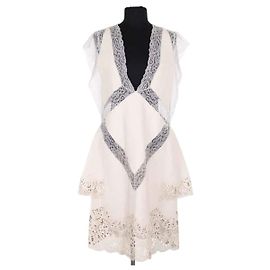 Robe Givenchy en cuir exotique écru Écru