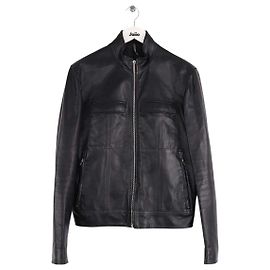 Dior Black Leather Jacket Men M Black