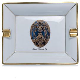 Faberge, cinzeiro com estampa Branco