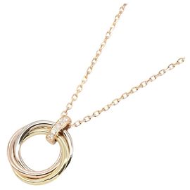 Colar Trinity Diamond Cartier Prata Dourado Outro