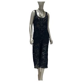 Chanel Schwarzer Spitzen-Abendjumpsuit - Größe 44 Gebraucht Andere