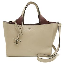Sac à main Tod's T-Timeless Écru