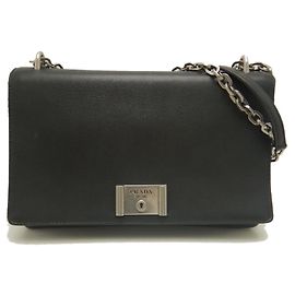 Bolsa de Ombro Prada 1BD008 Preto