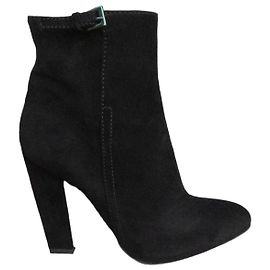 Sebastian black suede ankle boots Black