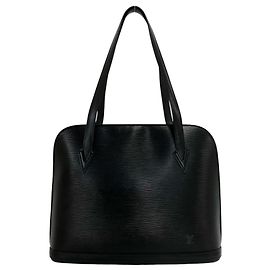Louis Vuitton Vintage Lussac Epi Leather Tote Bag Black