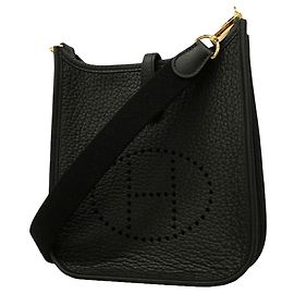 Hermès Bolsa de Ombro Hermes Evelyne TPM Preto